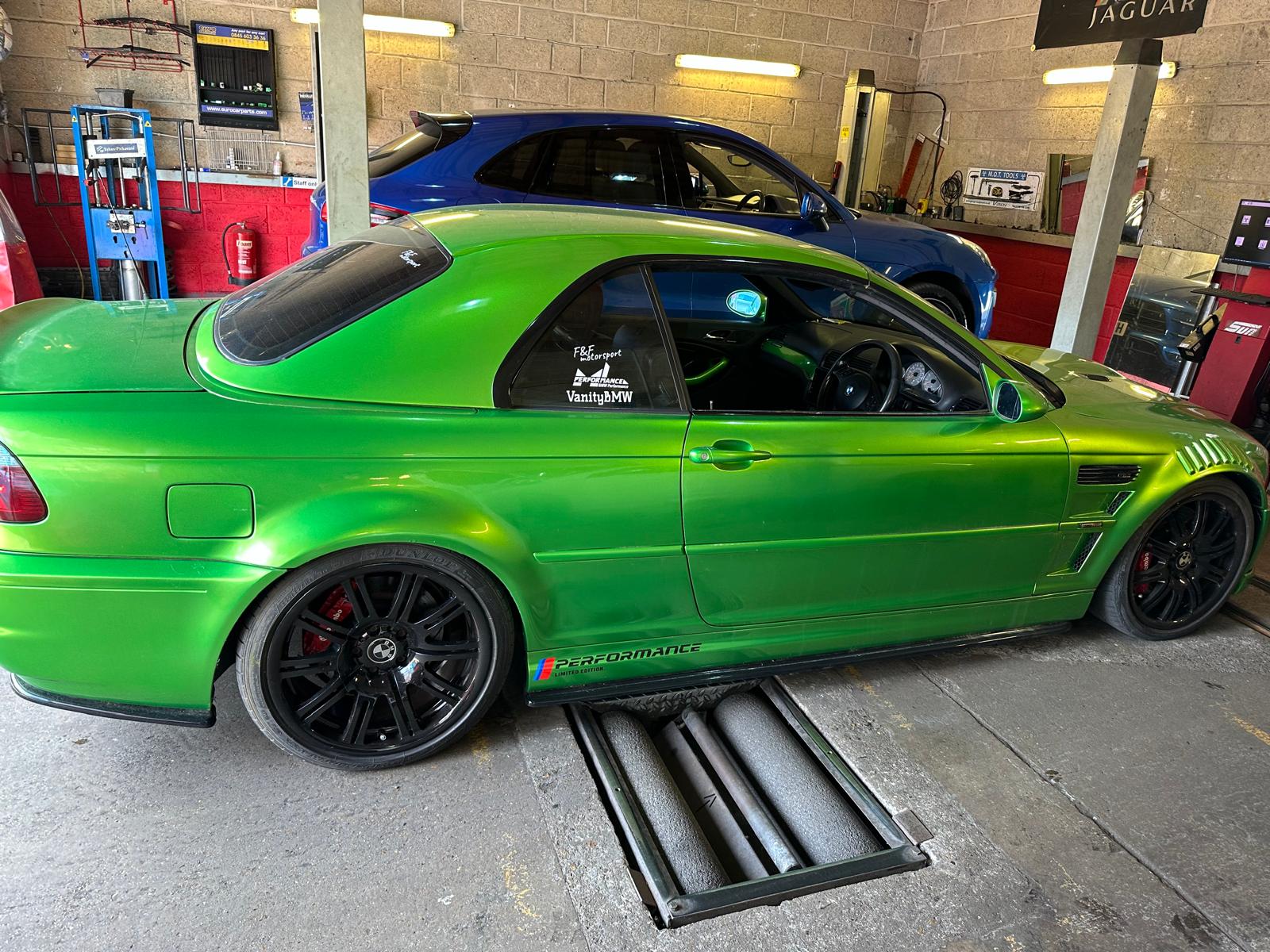 BMW M3 at Red Lion garage